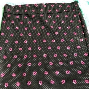 Lip print Barbie Pencil skirt